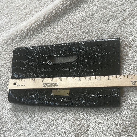 Nine West Black Croc-Embossed Clutch with Metallic Detail - Picture 9 of 14